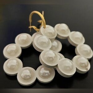 Handmade, Preppy, Dangly Pearl Earrings